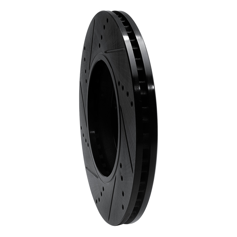 Chevrolet Cobalt Brake Rotor (1) - Front Right - R1 Concepts - Drilled & Slotted - Black - `04-`12